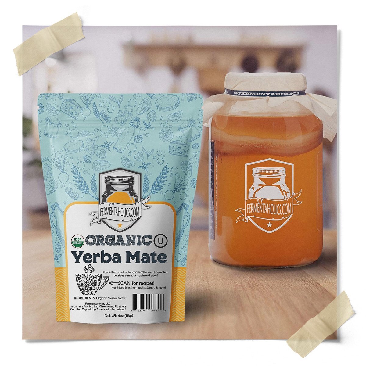 Fermentaholics USDA Certified Organic Loose Leaf Yerba Mate Tea