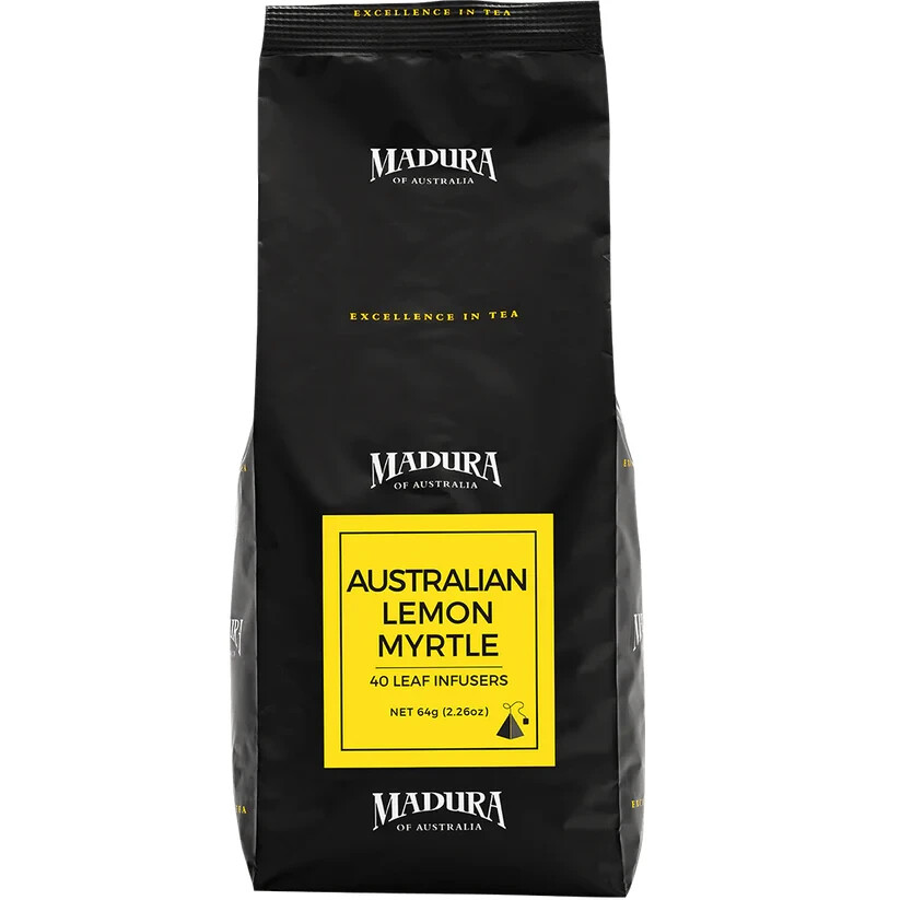 Madura Australian Lemon Myrtle 160 Leaf Infusers 4 x 64g = 160 tea bags