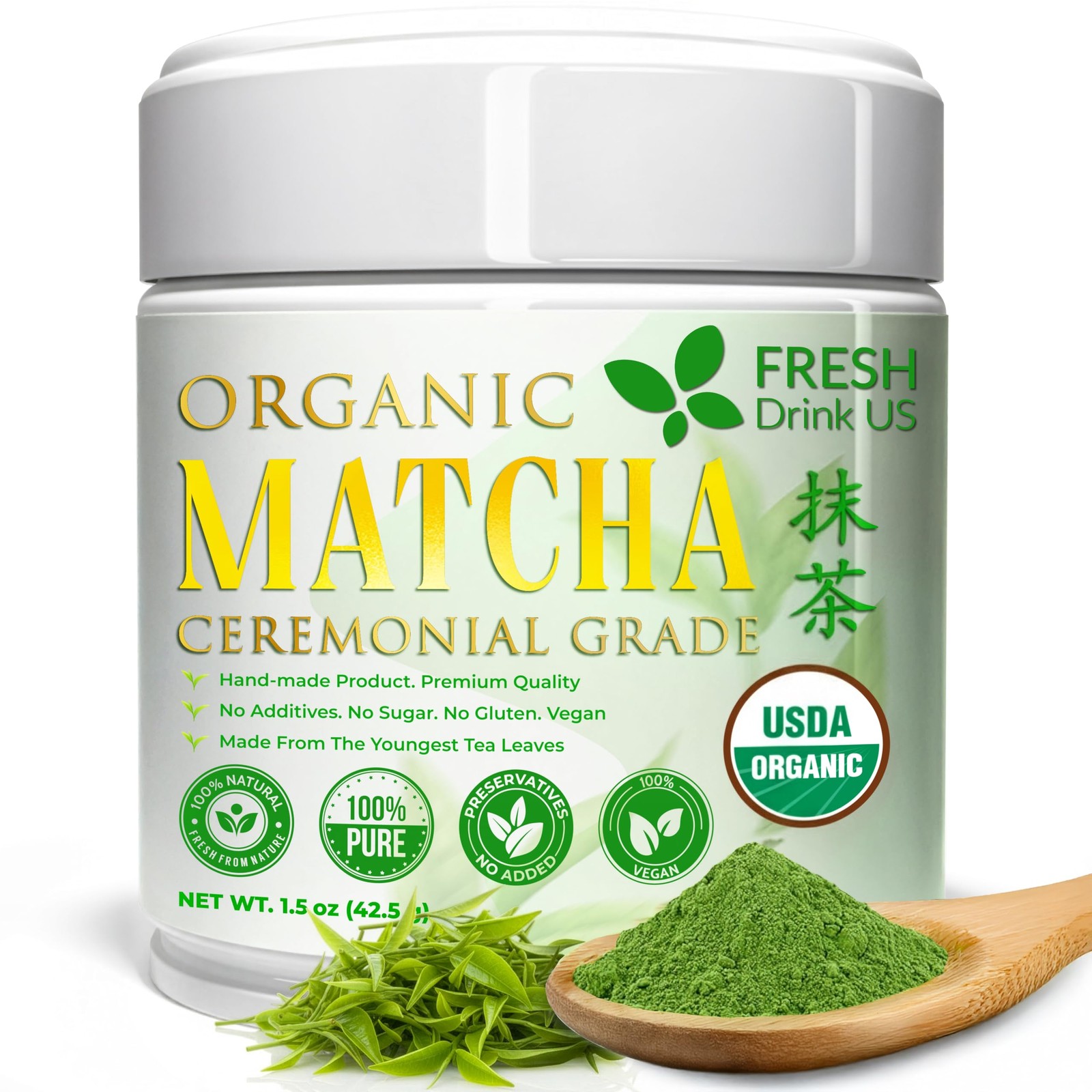 , Organic 1.5 oz Luxury Ceremonial Grade Matcha | USDA – Premium Japanese Gre…