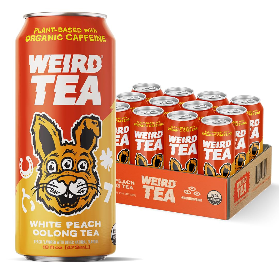 Organic White Peach Oolong Tea – 16Oz Cans, 160Mg Organic Caffeine, Pack of 1…