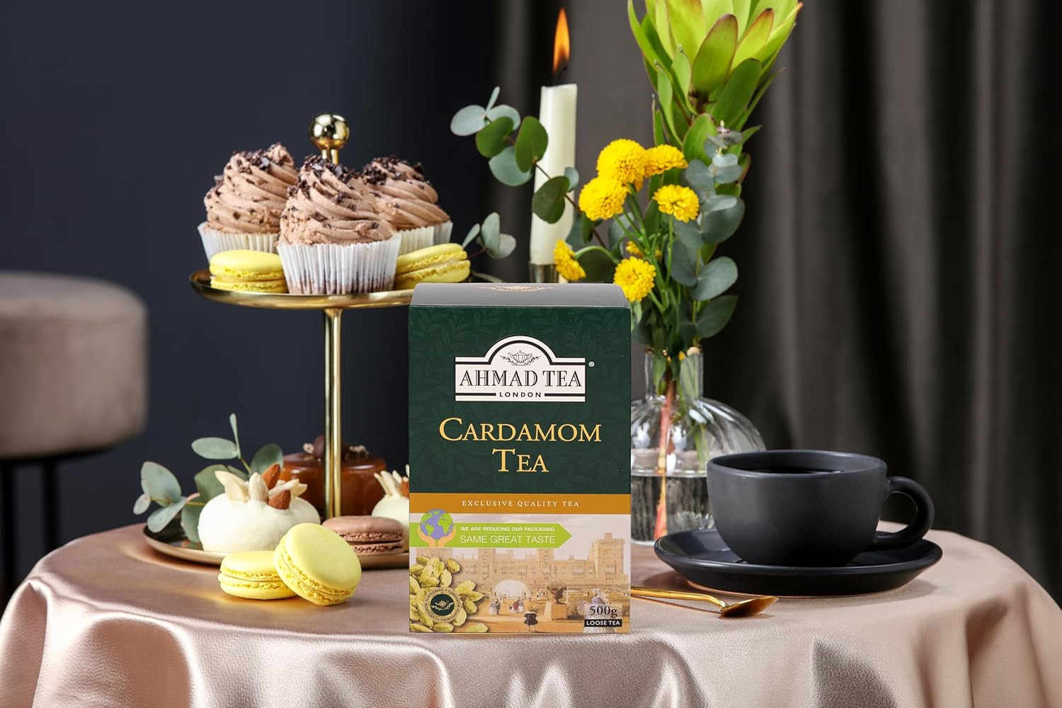 Black Tea, Cardamom Loose Leaf, 454G – Caffeinated & Sugar-Free