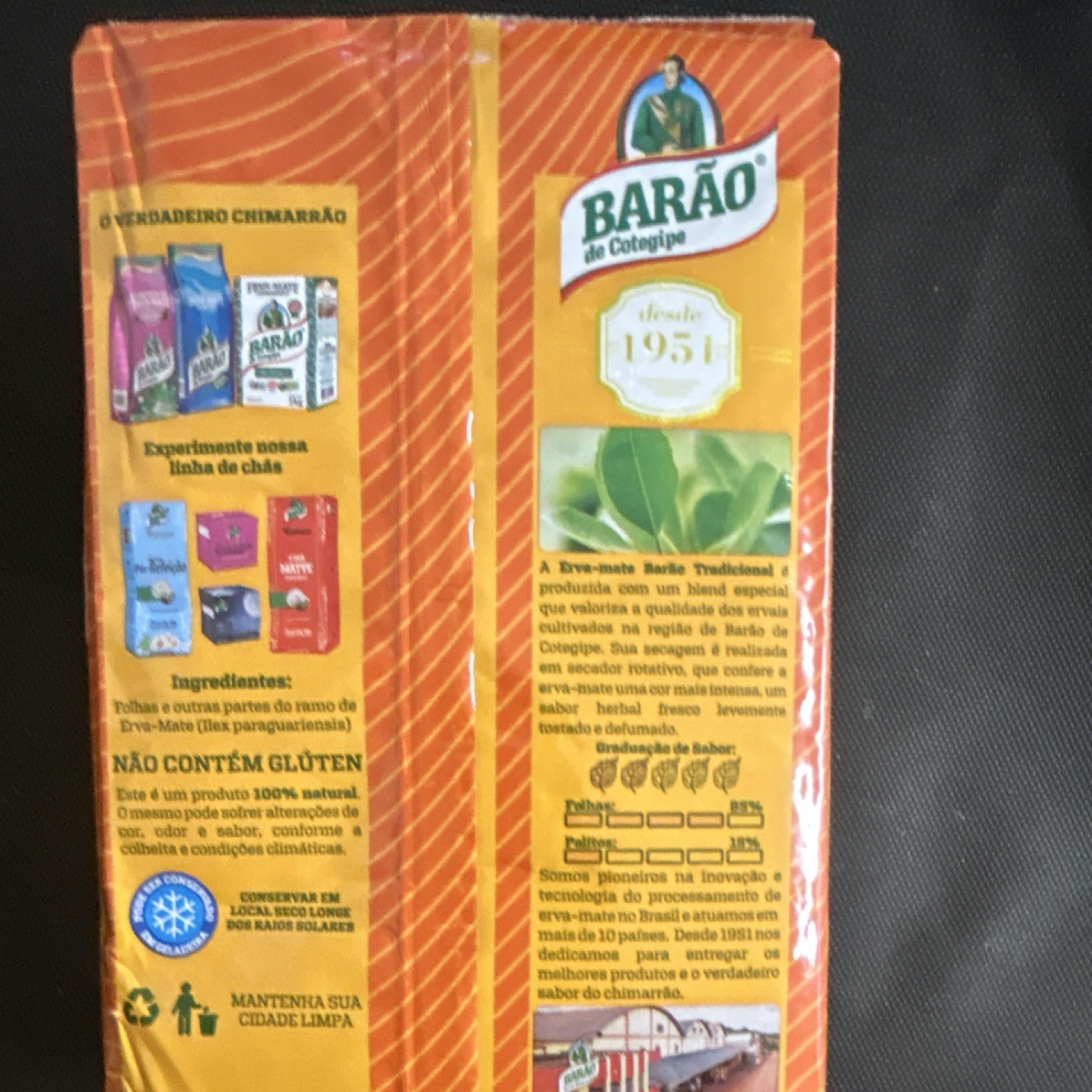 Barão de Cotegipe Erva-Mate Chimarrão Tradicional Yerba Mate Loose Leaf 1kg 100…