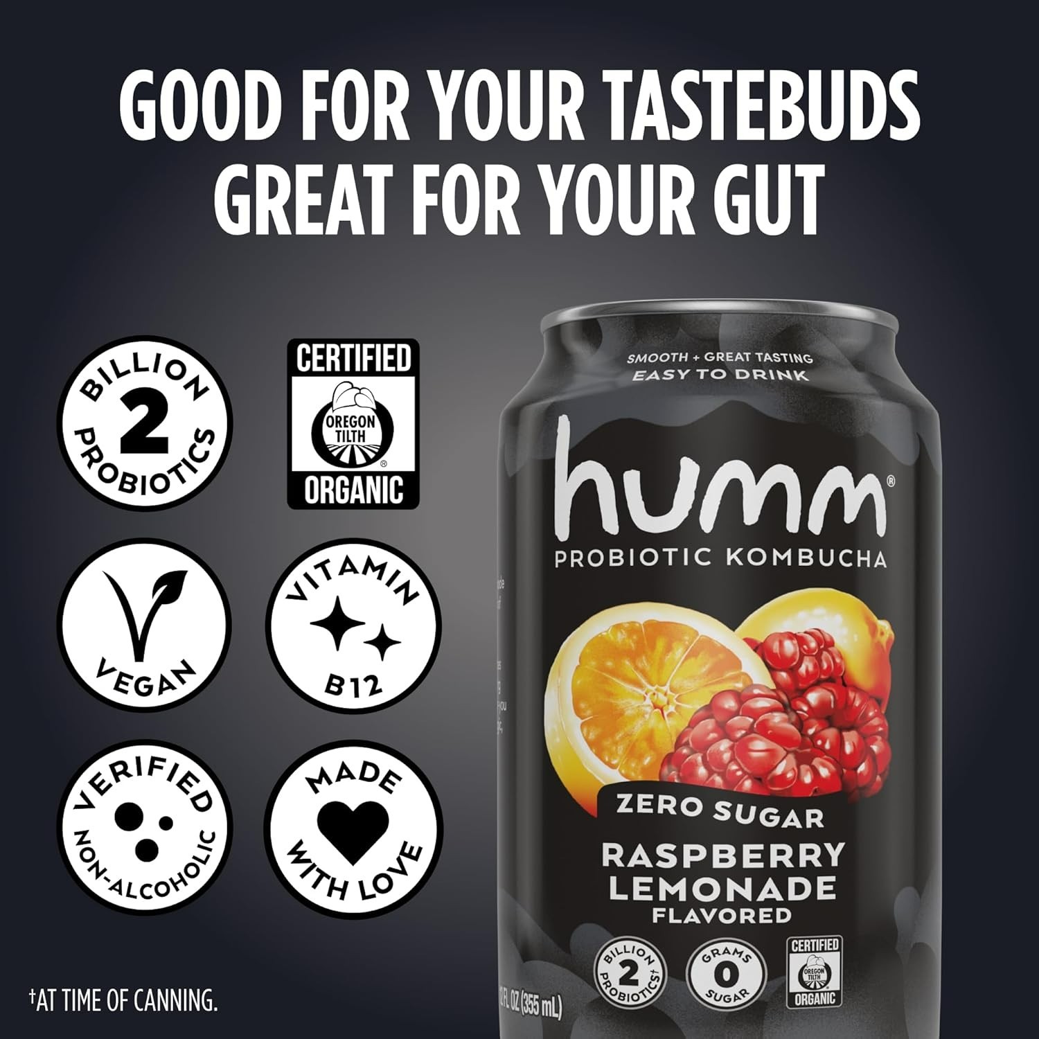 Humm Probiotic Kombucha Zero Sugar Variety Pack, No Refrigeration Needed, Ket…