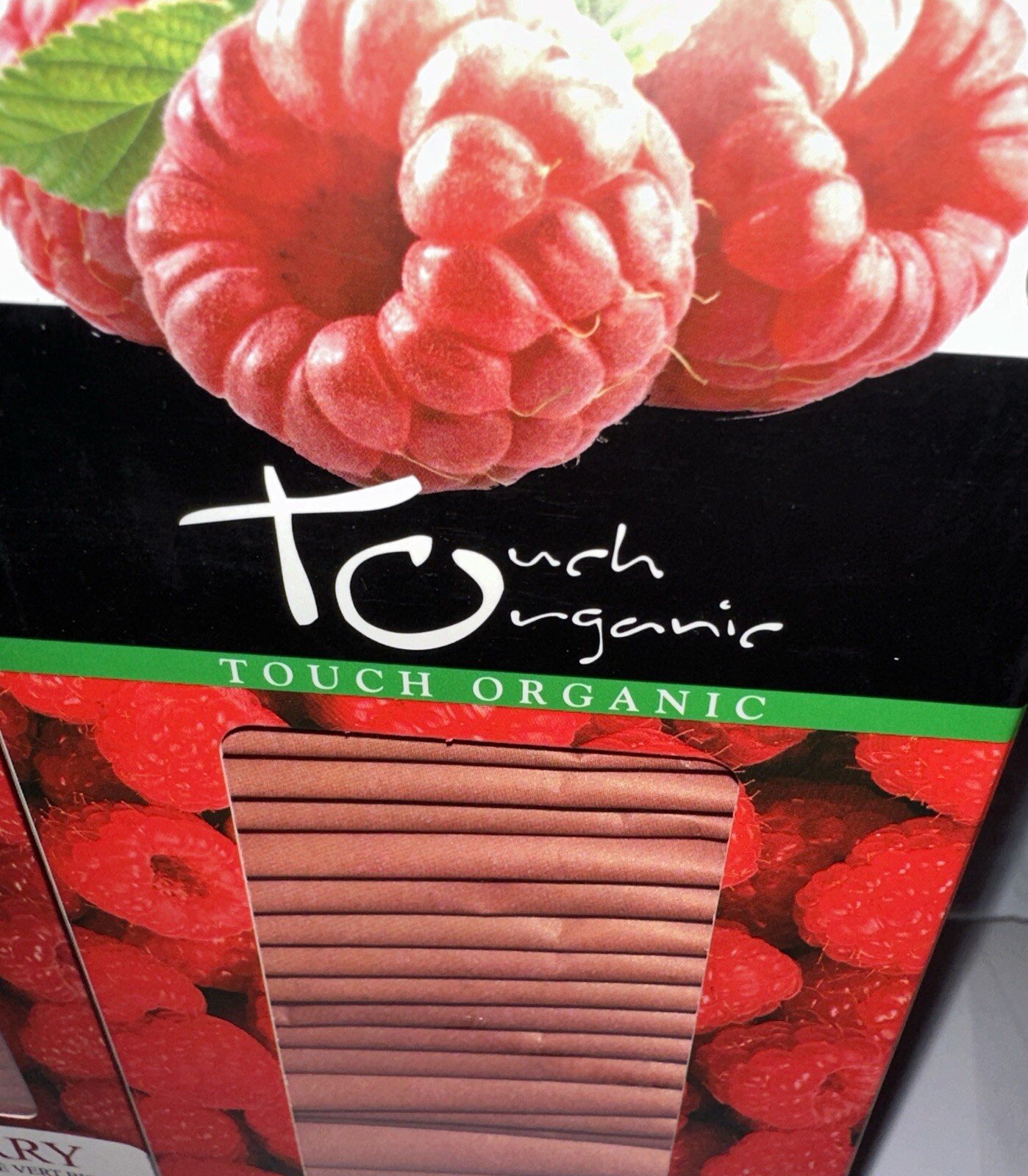 TOUCH ORGANIC 💜 RASPBERRY ORGANIC GREEN TEA 2 Boxes= 80 Tea Bags BB: 05/2026