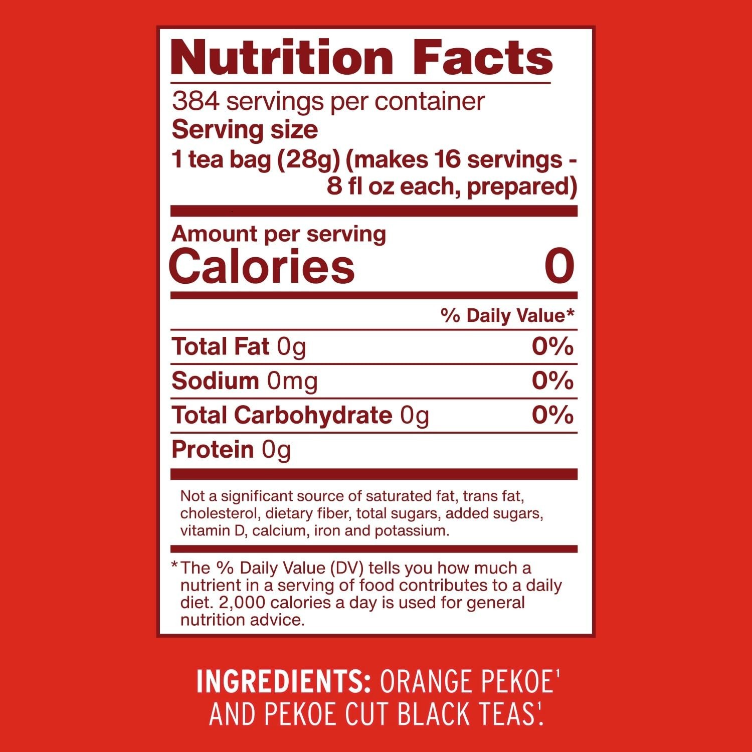 Unsweetened Iced Tea Bags, Gallon Size, 24ct Box Pack of 1