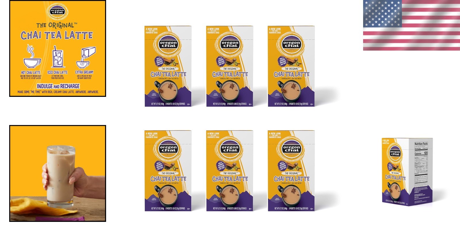 Authentic Chai Tea Spice Blend, 6 Packs