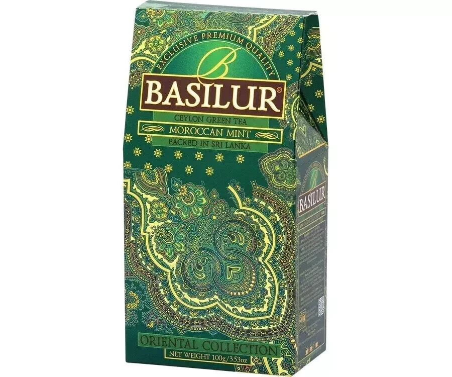 Basilur CeylonOriental Collection Moroccan MintTea Pack of (4) 100G free shipp