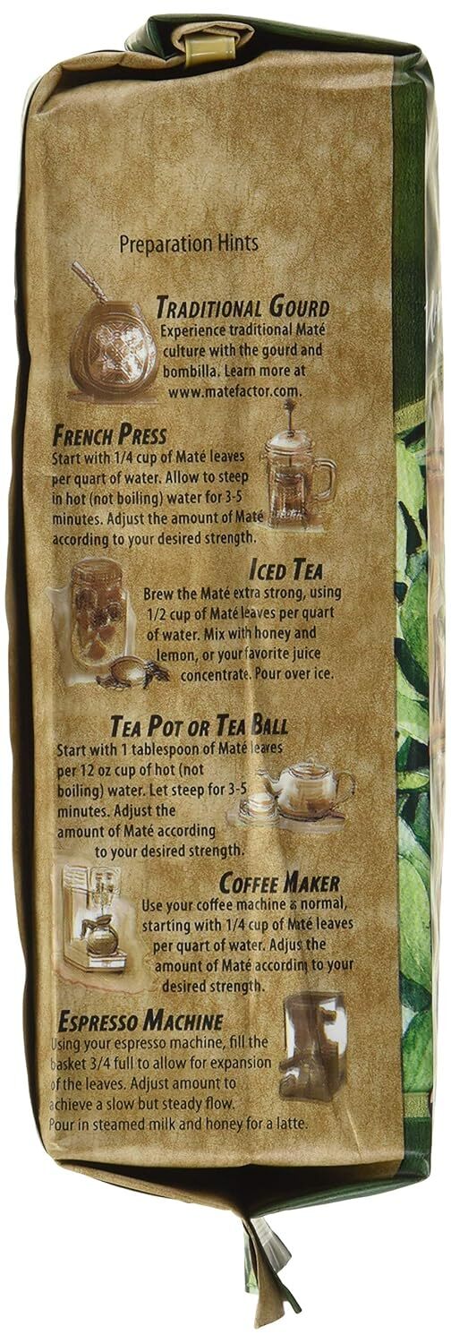 The Mate` Factor Organic Yerba Fresh Green Loose Tea 12 Oz