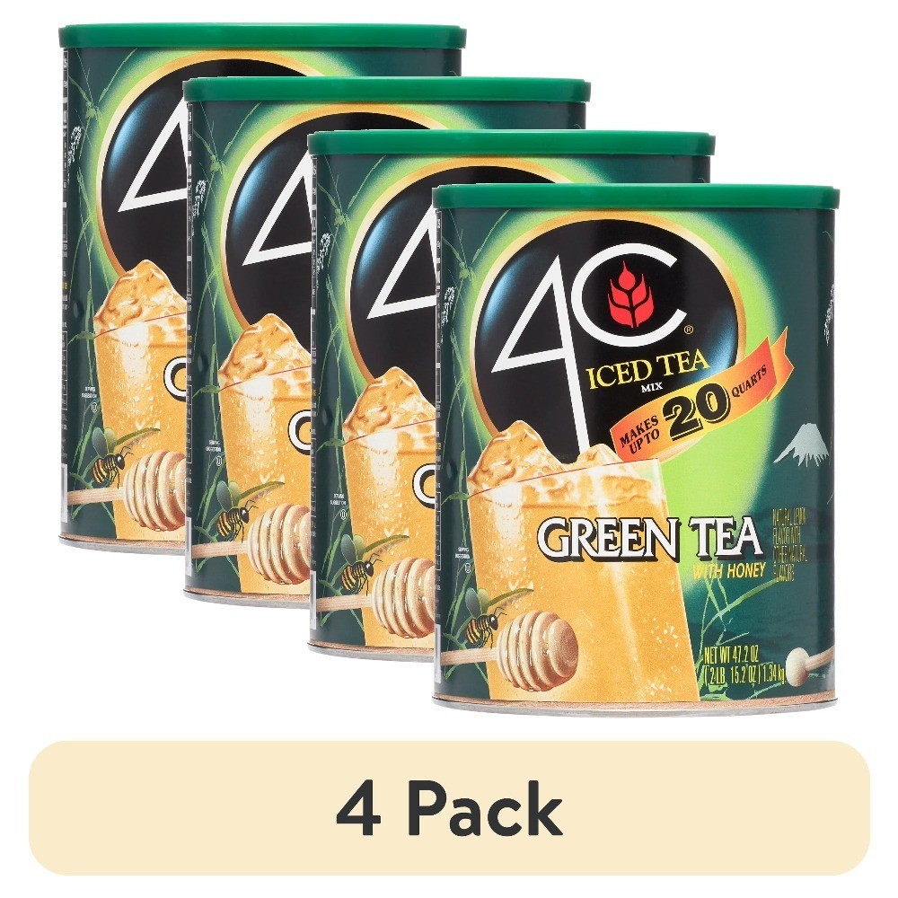 Green Tea Drink Mix Powder 4 Pack 47.2 Ounce Bulk Canister