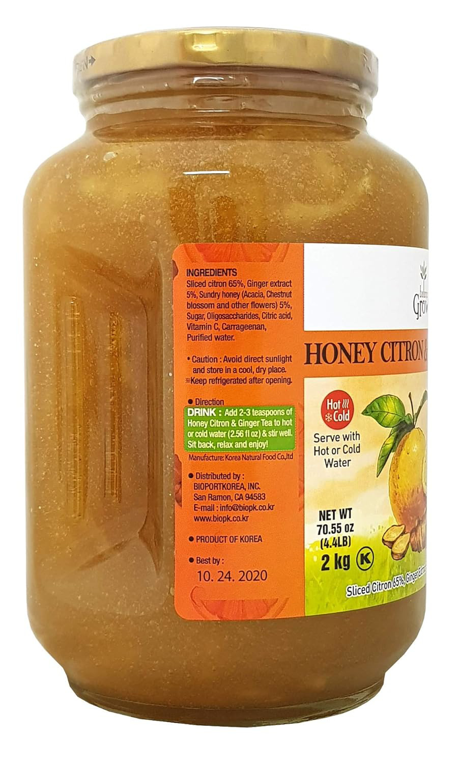 Balance Grow Honey Citron and Ginger Tea 70.55oz 4.4 lbs/2KG pack of 1