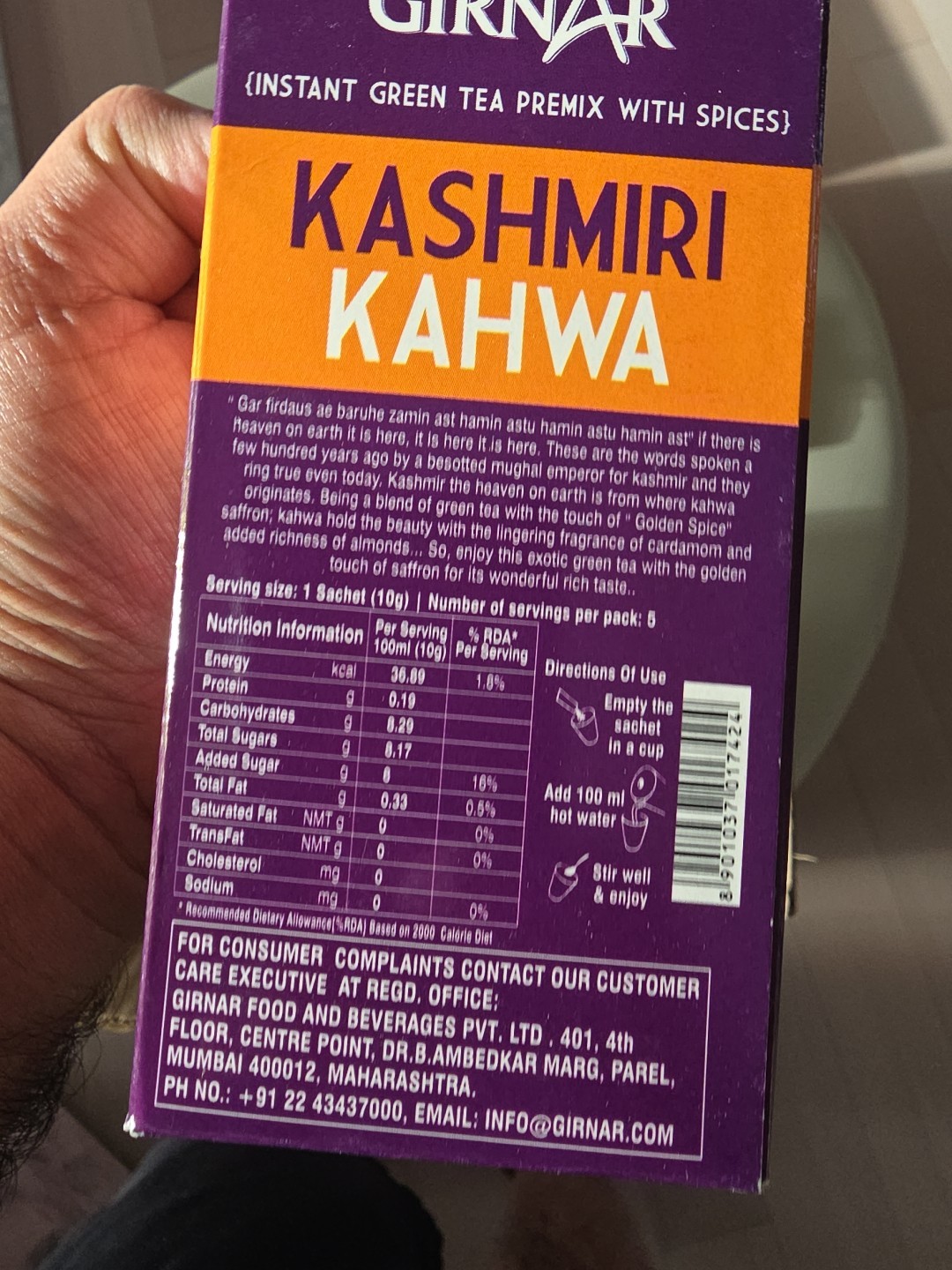 Girnar Kashmiri Kahwah Instant Drink 14 Boxes