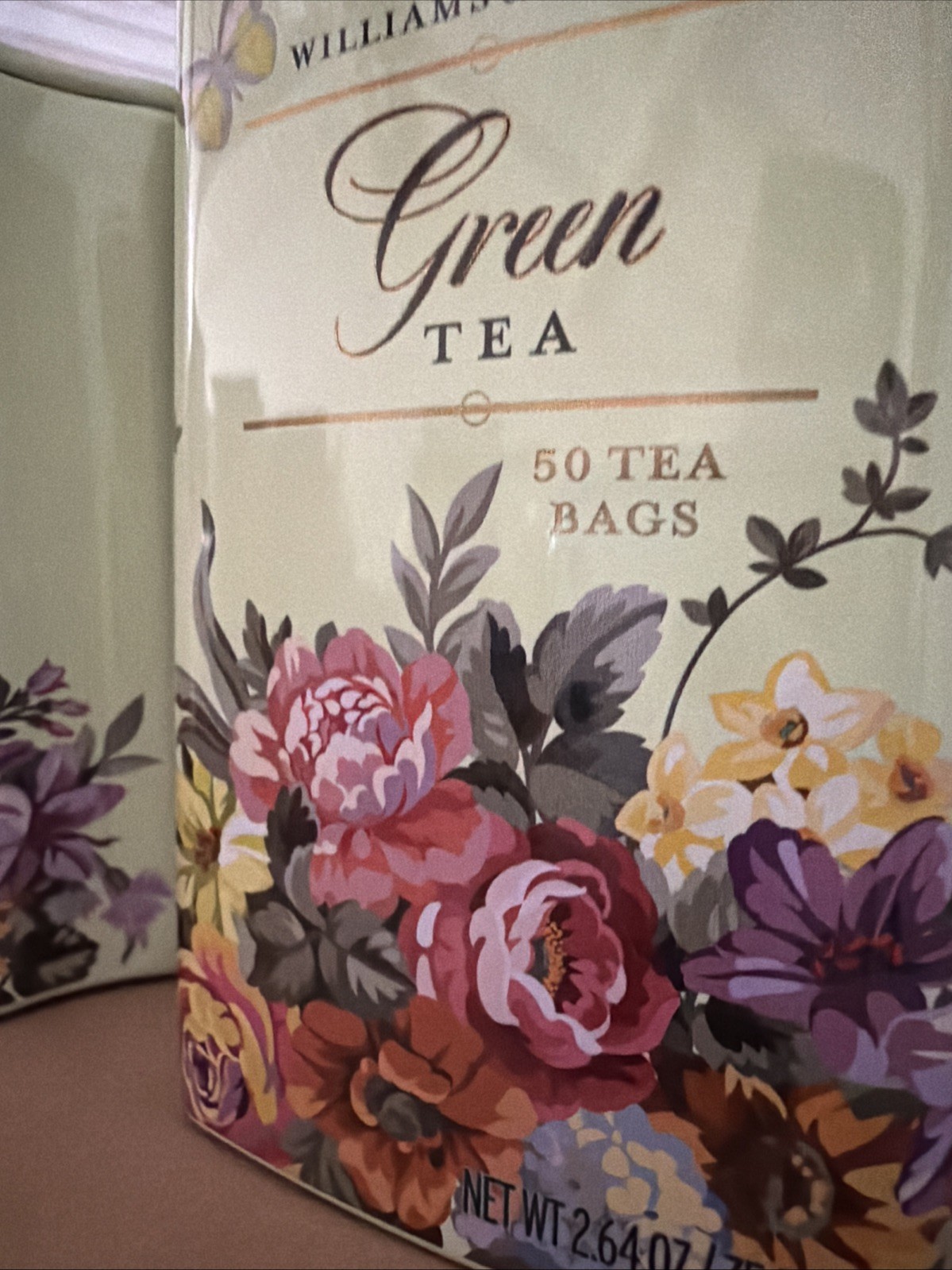 WILLIAM & SPENCE 🫖GREEN TEA 🫖 100 tea bags-2 tins BB:2/2028 Contains Caffeine