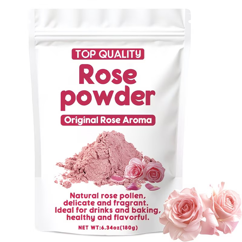Finely Ground Rose Petal Powder Suitable Herbal Tea Latte Baking & Desserts