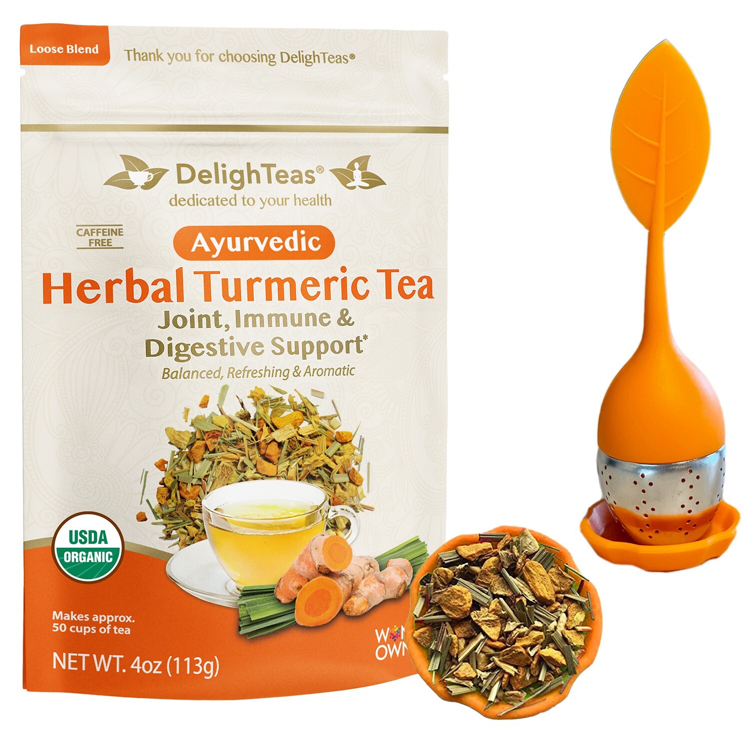 Ayurvedic Herbal Turmeric Tea – Loose Blend