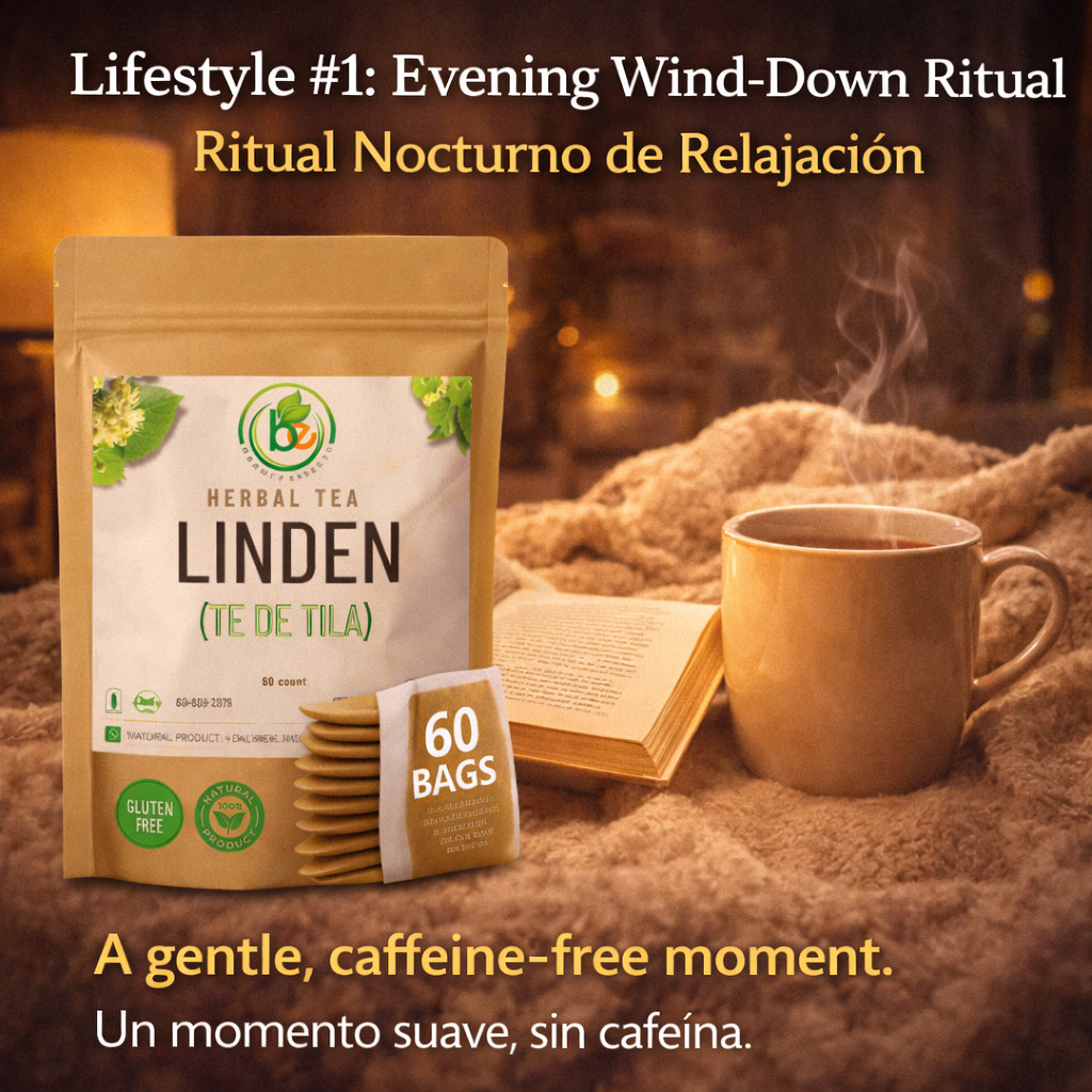 Tila Té (Linden Tea) – 60 Tea Bags – 100% Natural, Vegan, Herbal – Caffeine-Free