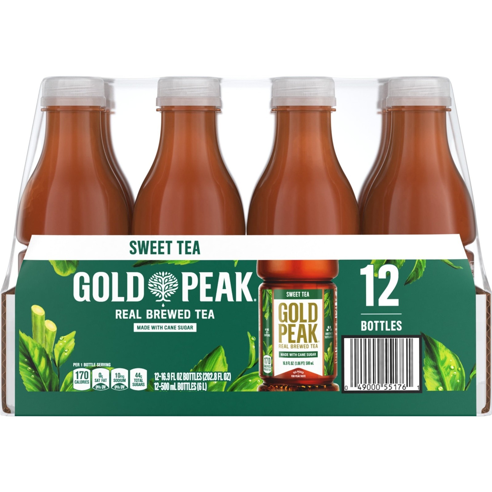 Gold Peak Iced Tea, Sweet Tea Bottles, 16.9 fl oz, 12 Pack