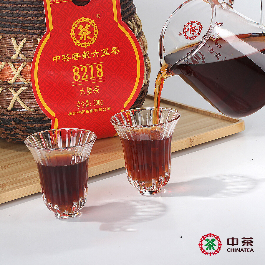 500g Wuzhou Liu Bao Tea Aged Hei Cha Dark Tea Basket 1.1lb