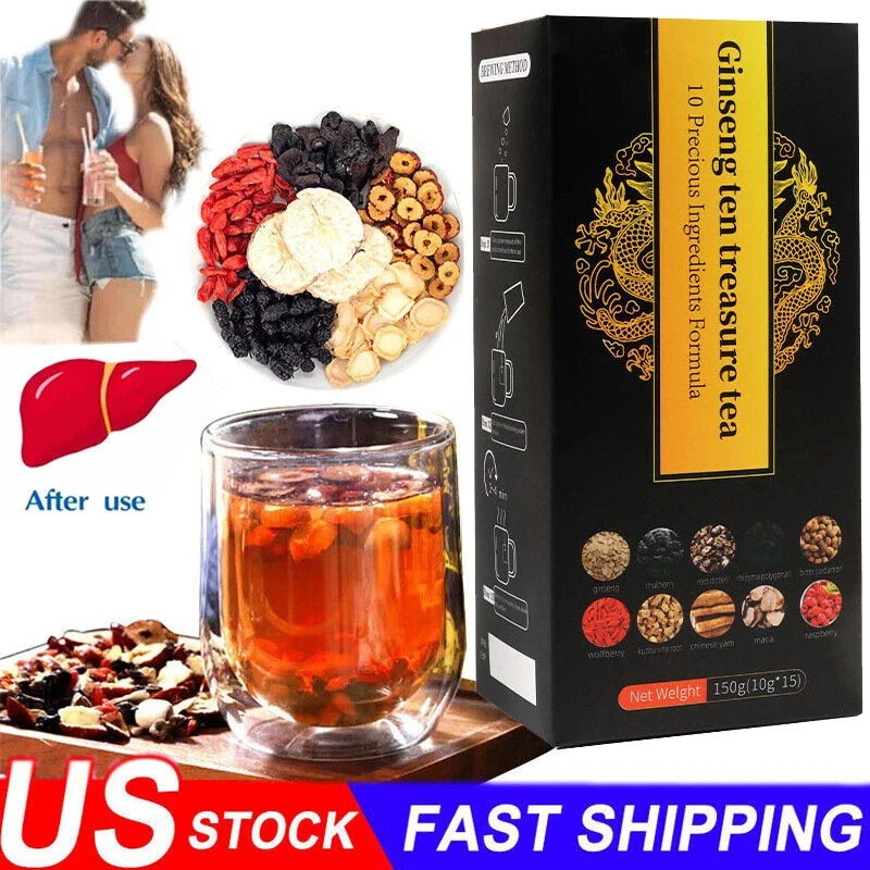 Kidney Ginseng Five Treasure Tea -Eight Treasure Tea with Wolfberry & Mulberry
