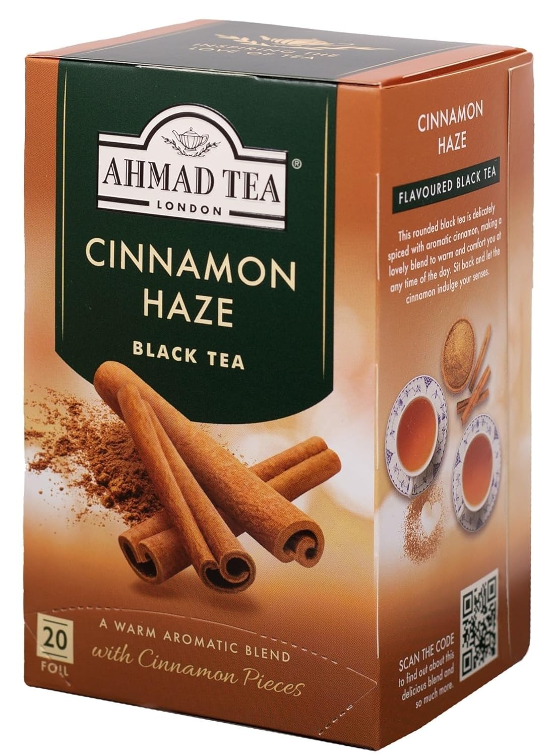 20 Count Gluten Free Cinnamon Haze Black Tea – Naturally Caffeinated & Healthy