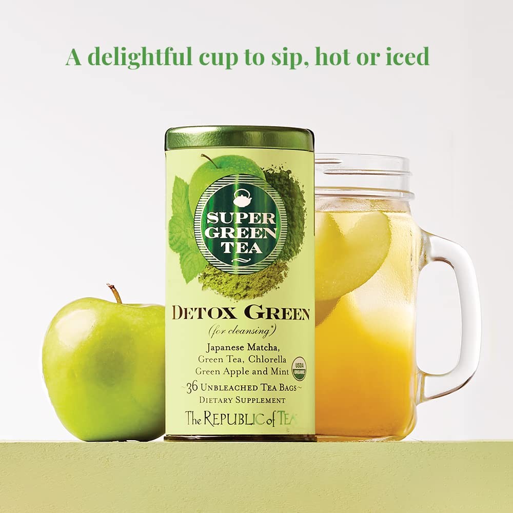 Organic Green Tea Blend Supergreen Matcha Minty Infusion 36 Count Pack