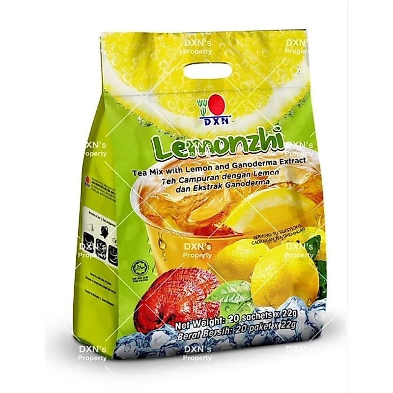 DXN Lemonzhi Instant Lemon Tea Drink with Ganoderma Lingzhi 20 Sachets 22g