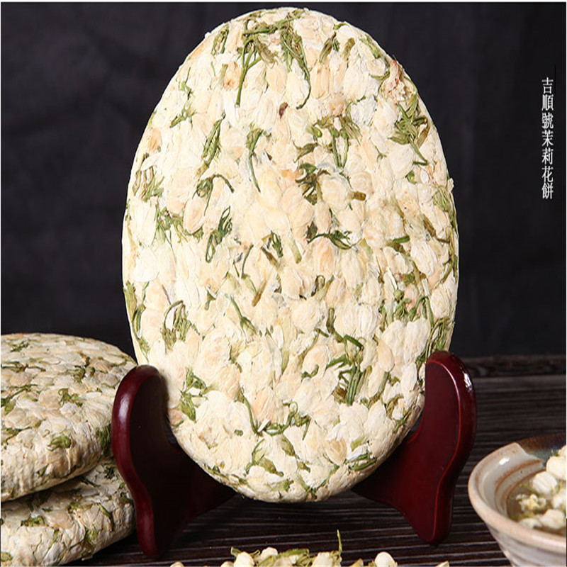 Premium Organic Jasmine Flower Tea Cake Natural Herbal Drink 200g