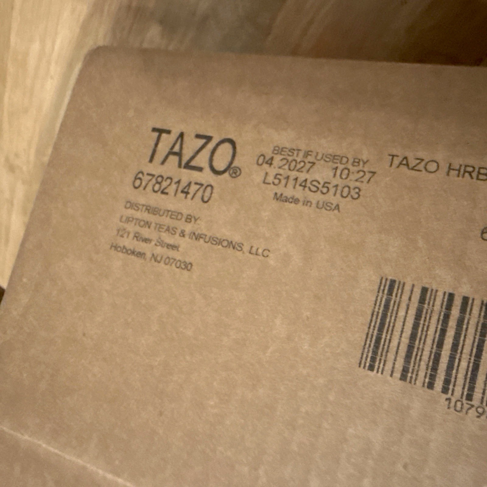 6-TAZO Glazed Lemon Loaf Herbal Tea Bags for Health and Wellness Aromatic