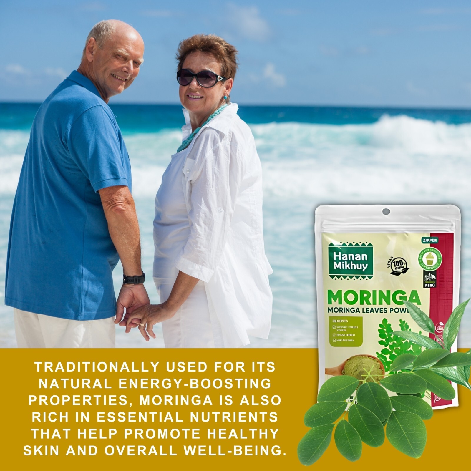 Moringa 100% Natural Moringa Leaf Powder – Healthy Skin & Overall Vitality -Peru