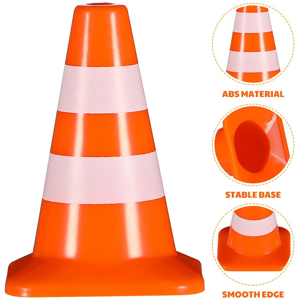 7 Pcs Road Cones Mini Construction Traffic for Kids Warning Signs