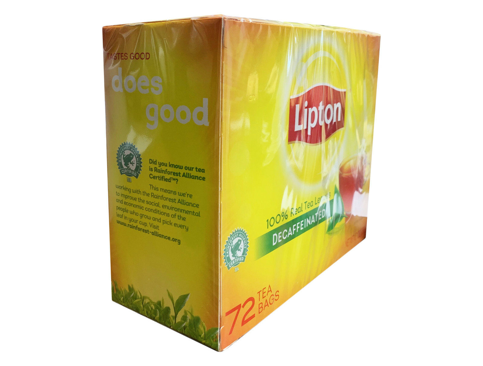 Lipton 100% Natural Decaf Tea (2 boxes/144 tea bags) Black & Orange Pekoe