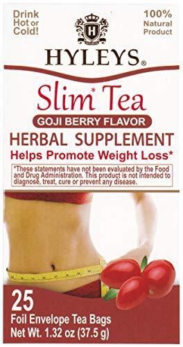 Hyleys Slim Tea Goji Berry – 25 Tea Bags (100% Natural, Sugar Free, Gluten Free