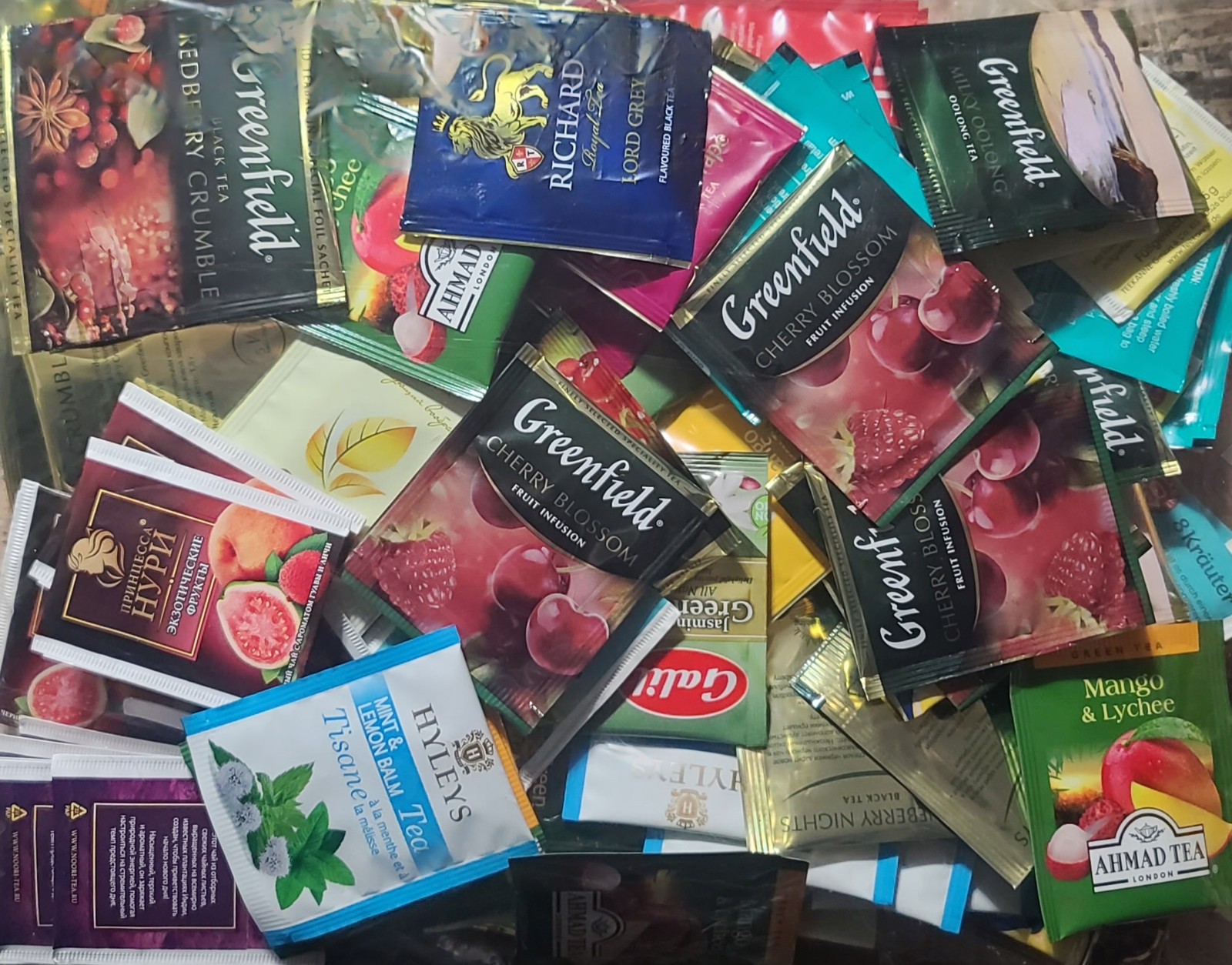 TEA Variety MIX Black Green Herbal 15oz Greenfield Galil Hyleys & more 120+ bags