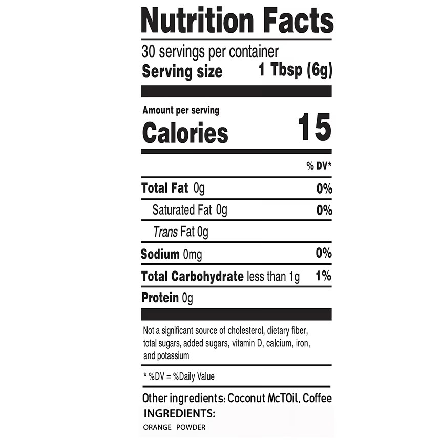 Orange Powder, 6.35oz Pure Fruit Powder Cold Pressed Oranges No Additives
