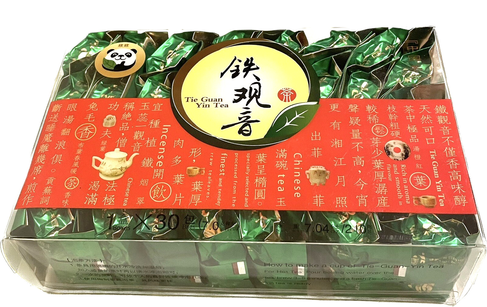 7.4oz Tea King of China Tie Guan Yin Tea, 30 Bags