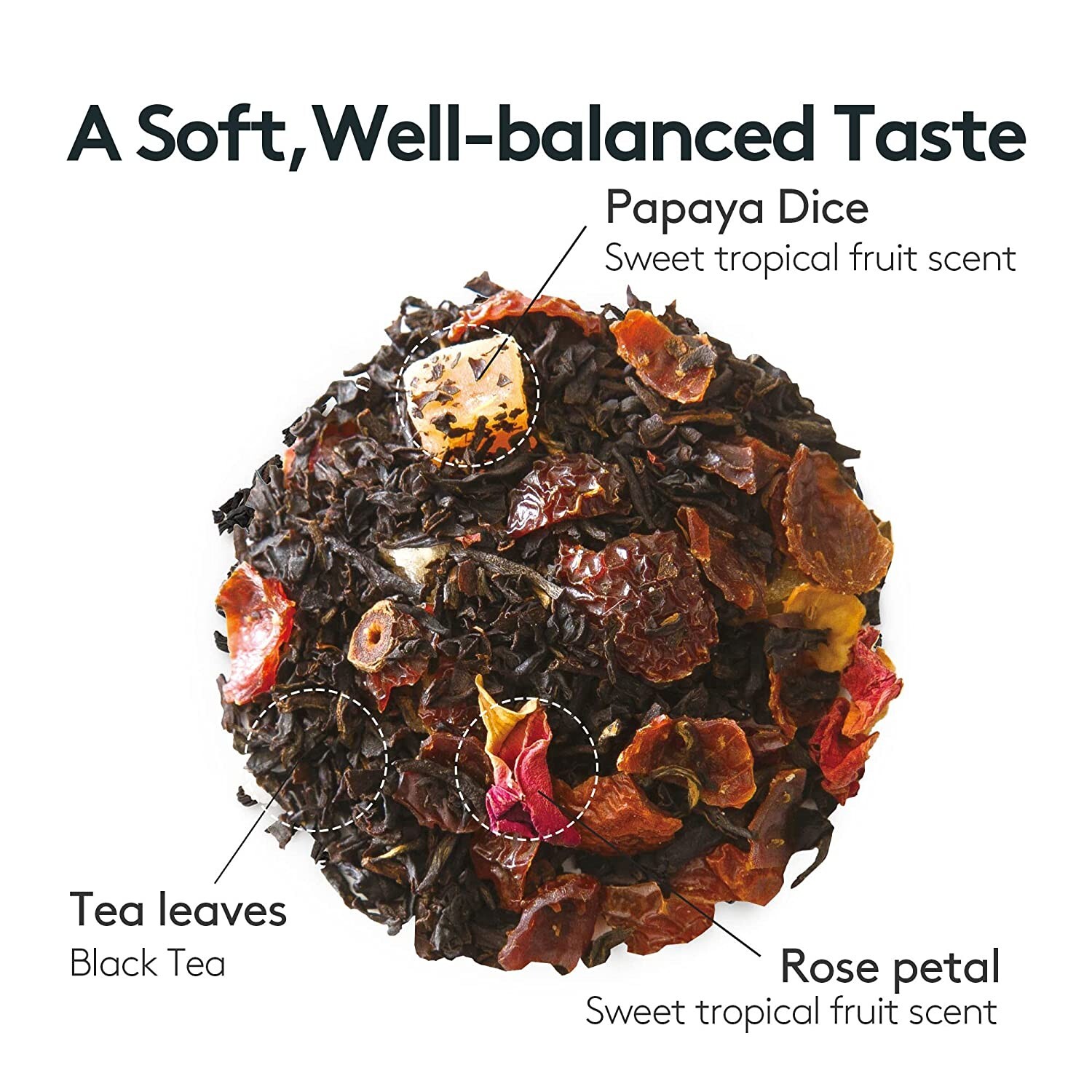 OSULLOC Red Papaya Black Korean Premium Pyramid 20 Count Tea Bags 1.27oz