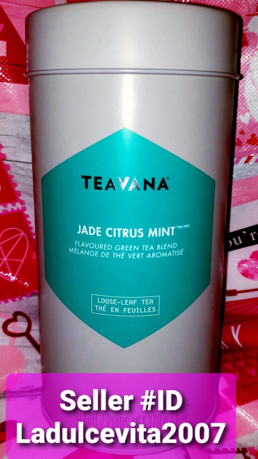 NEW! TEAVANA JADE CITRUS MINT 6 OZ FACTORY SEALED TEA BAG & TIN! MEDICINE BALL