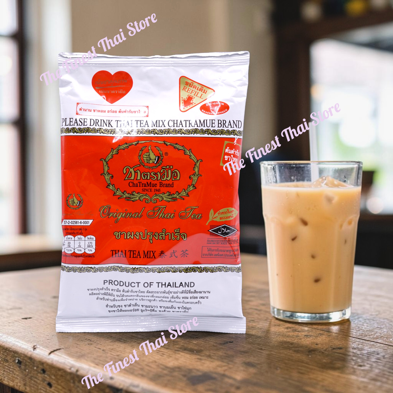 ChaTraMue Cha Tra Mue Number One Brand Original Red Label Thai Tea Small 190g