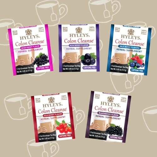 Hyleys Colon Cleanse Tea Assorted Flavors – 42 42 Count (Pack of 1),