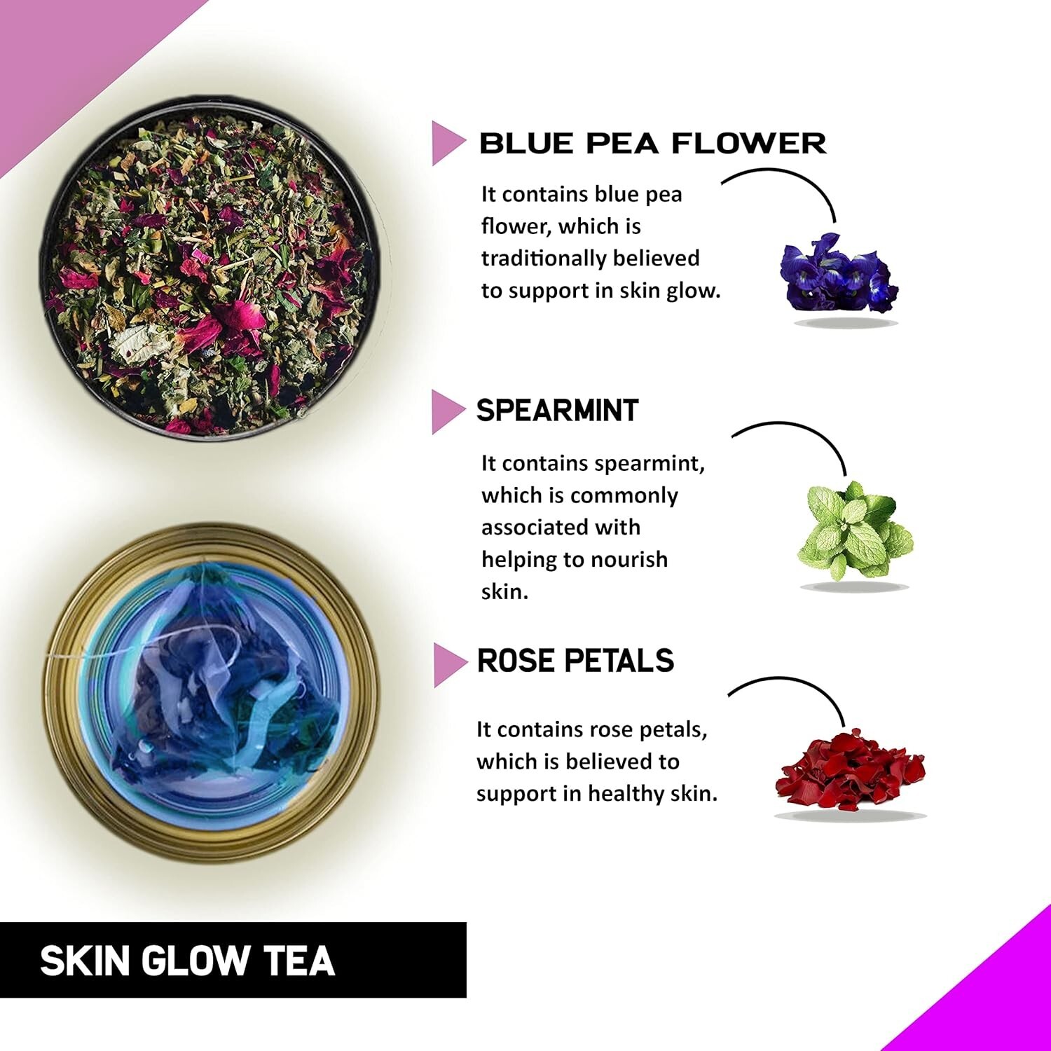 TEACURRY Skin Glow Tea (30 Tea Bags) Help In Skin Shine, Moisturized Skin