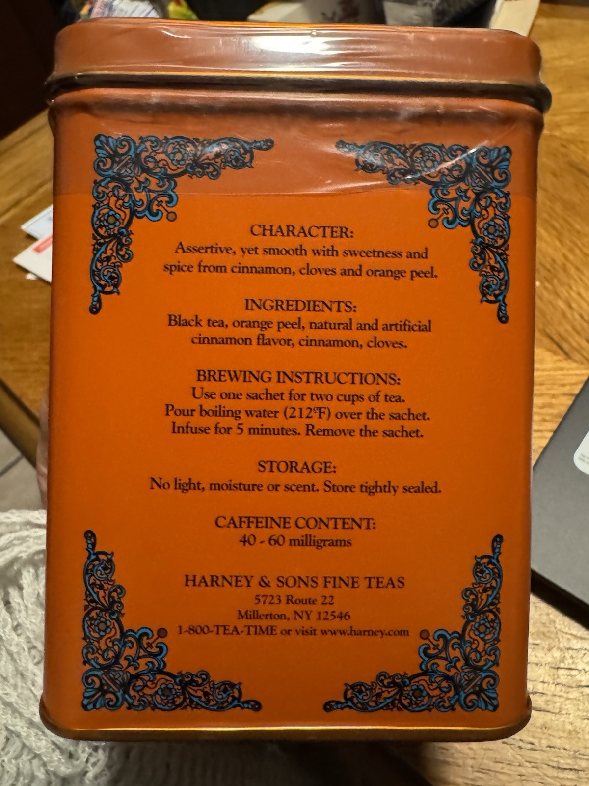 Harney & Sons Caffeinated Hot Cinnamon Sunset Black Tea with Orange and Cloves T