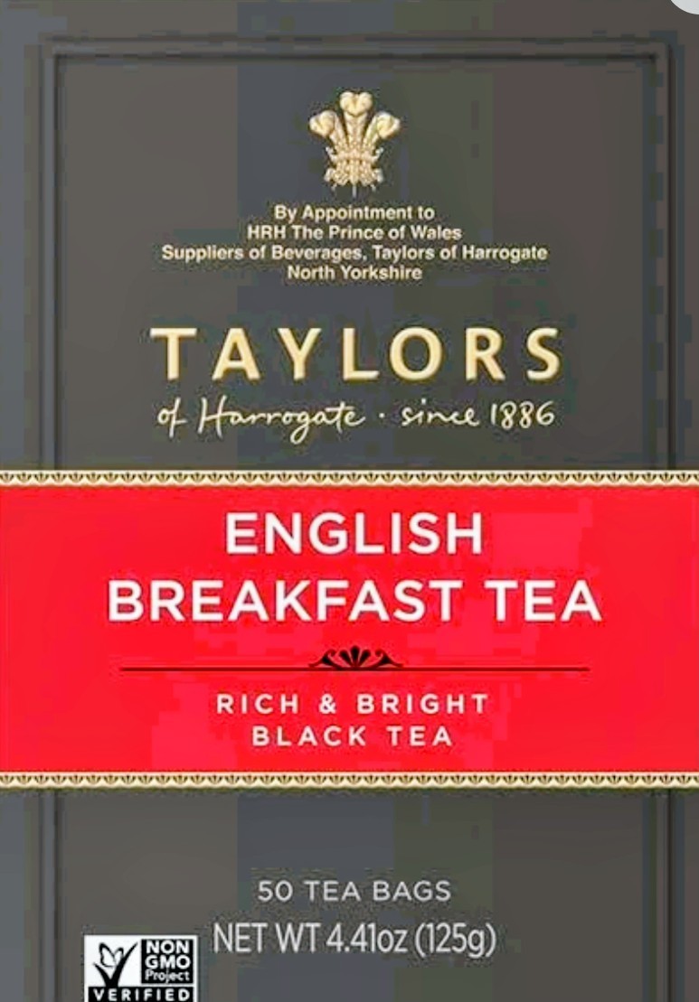 6 English Breakfast Tea Caffeinated Boxes, 50 Ct (300 Total)