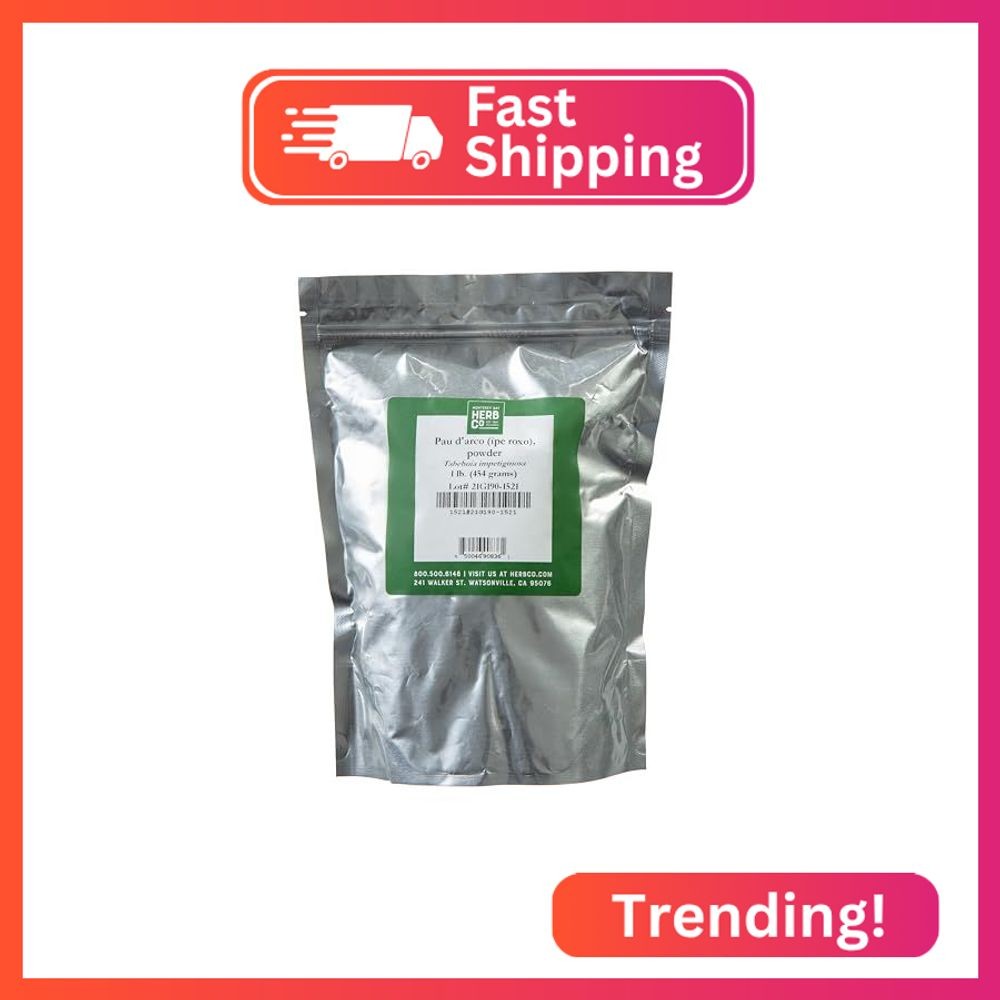 Pau D’Arco Powder – Inner Bark, by Herb Co, Tabebuia Impetiginosa, from Brazil,