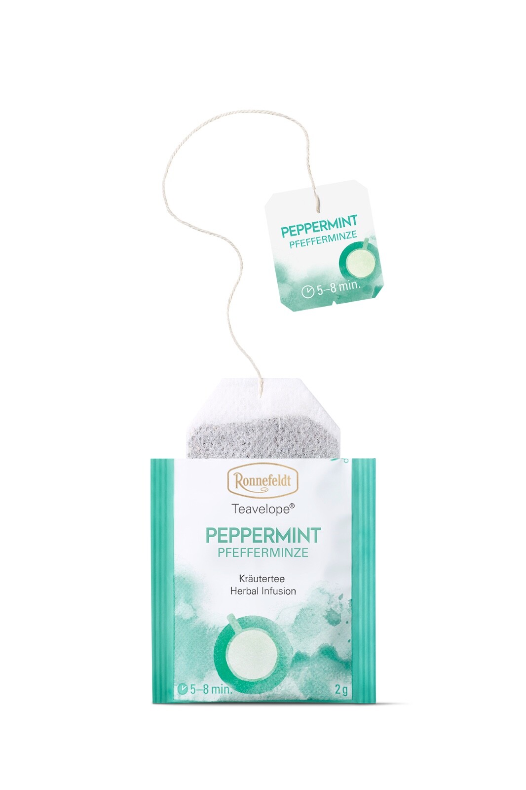 Ronnefeldt Teavelope® PEPPERMINT. 25 tea bags. Mint herbal tea. Decaf