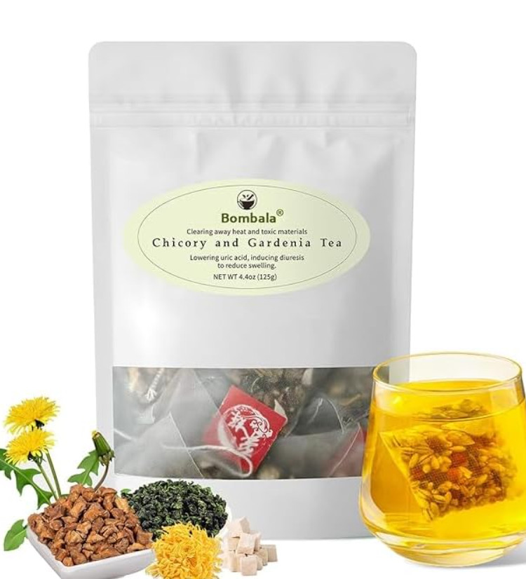 Chicory And Gardenia Tea Bags Kidney and Liver Tea chicory root C… 25 Bags USA