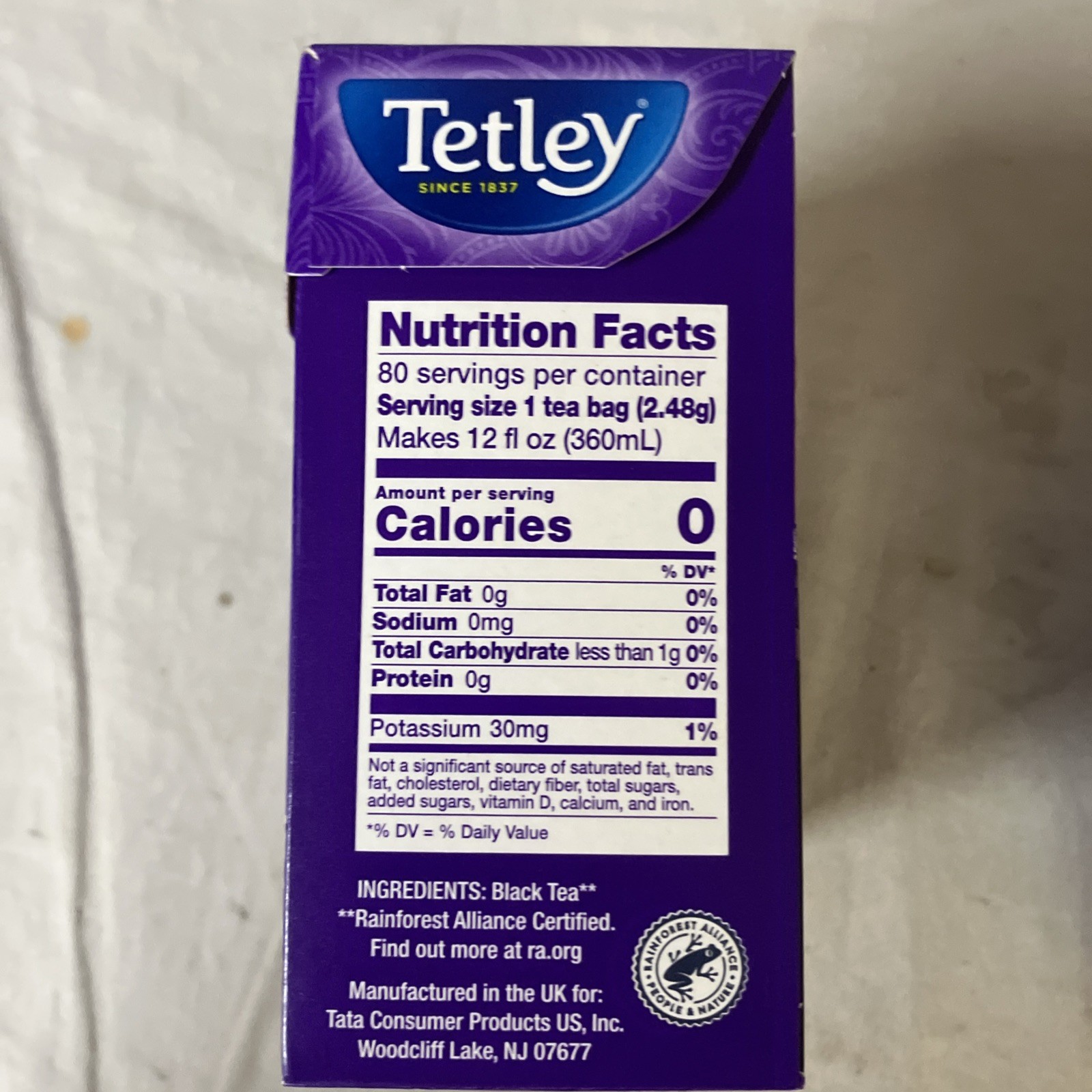 Lot of 4 Tetley British Blend Premium Black Tea 80 Bags Each 320 Total BB 3/27+