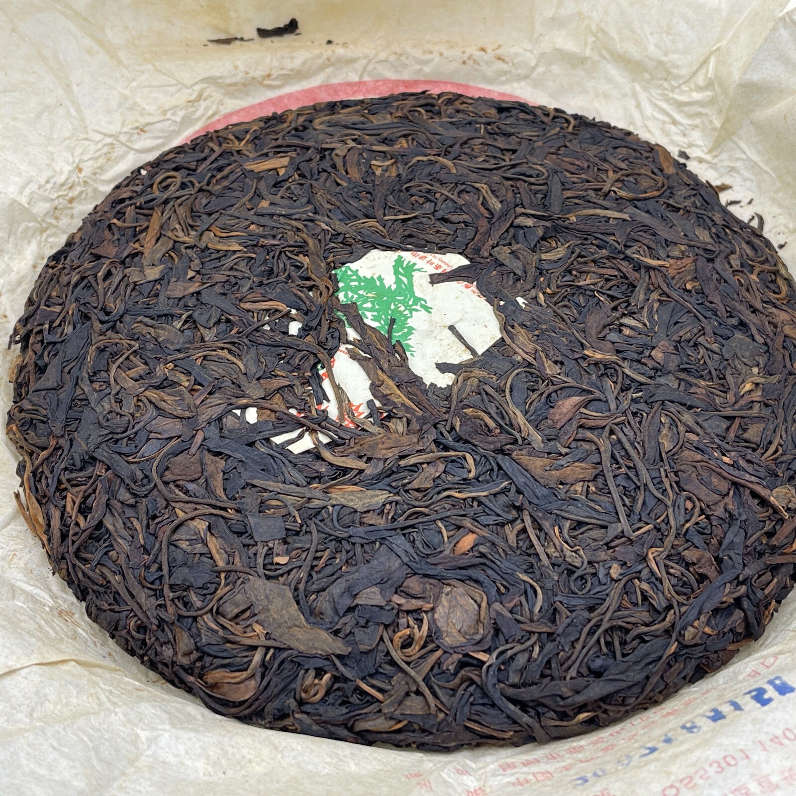 Pu-erh tea,2007,訂製茶Custom Tea,中茶牌易武圓茶China Tea Brand Yiwu Round Tea,380g,Raw