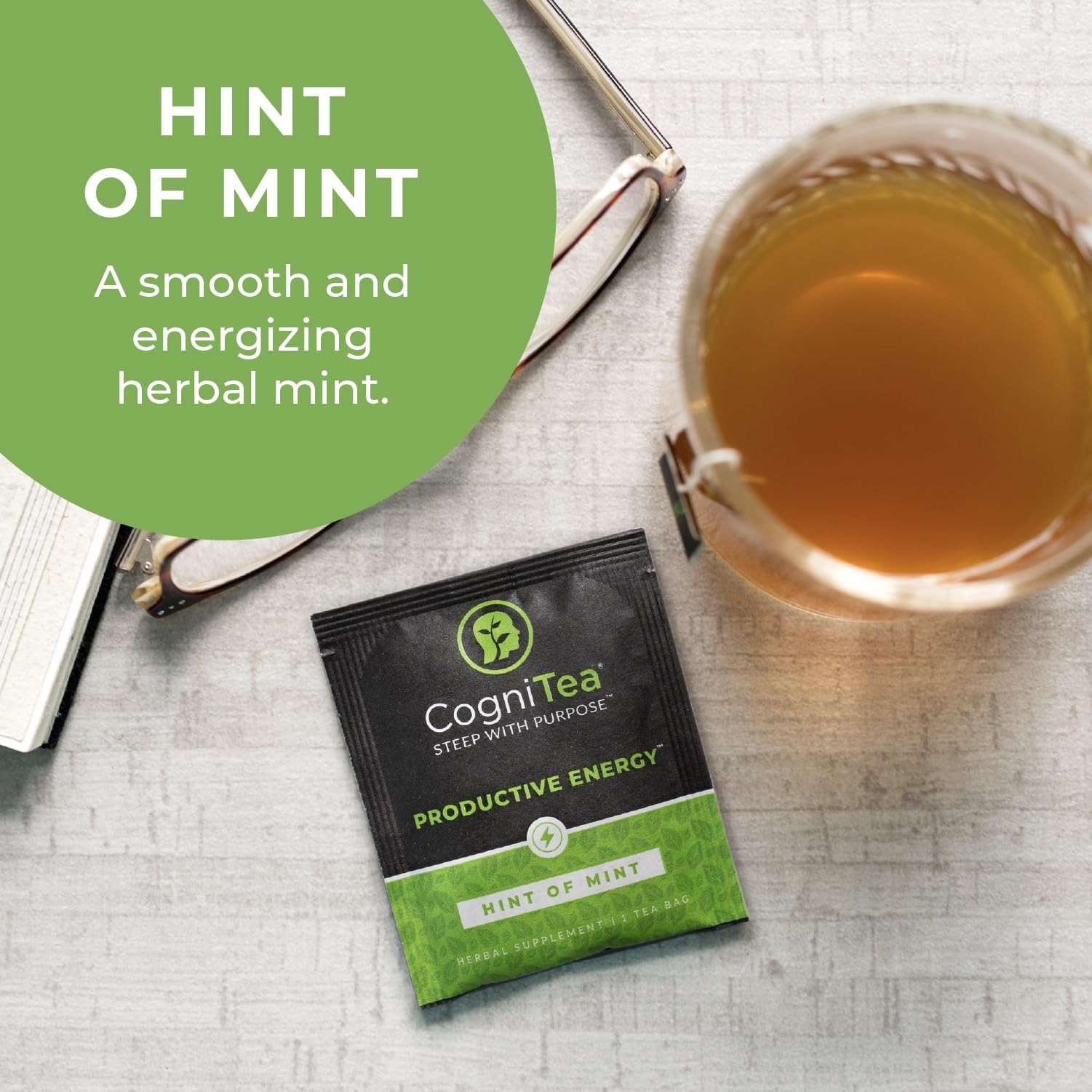 Productive Energy Tea – Enhanced Focus & Energy with 100mg L-Theanine, 90mg C…