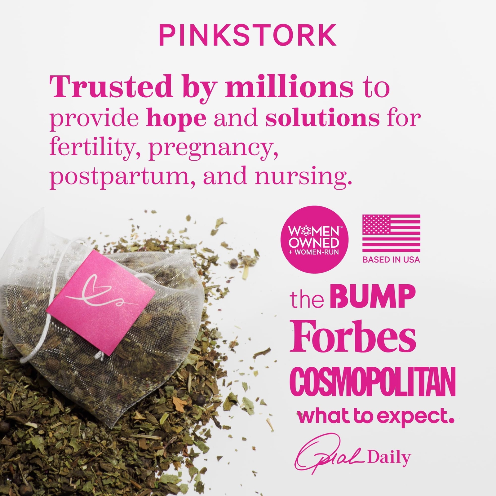 Pink Stork No Flow Tea Organic Sage Tea to Help Dry Up Breast Milk Supply Sto…