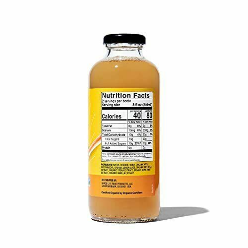 Bragg Organic Apple Cider Vinegar Beverage, Honey & Green Tea – 16oz, 4 Pack