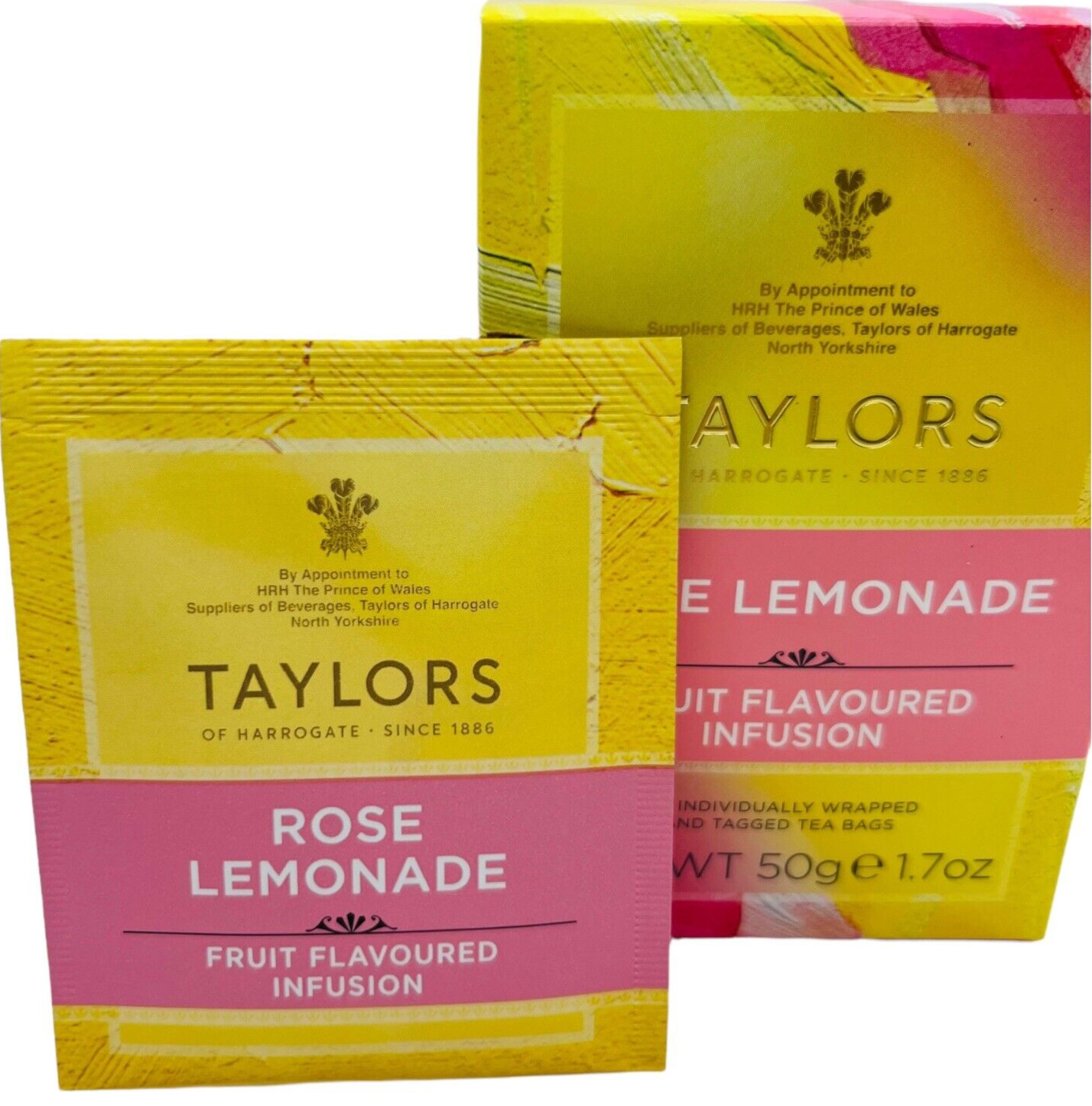 Taylors of Harrogate Rose Lemonade Tea Infusion 20 Wrapped Teabags exp 07/2025